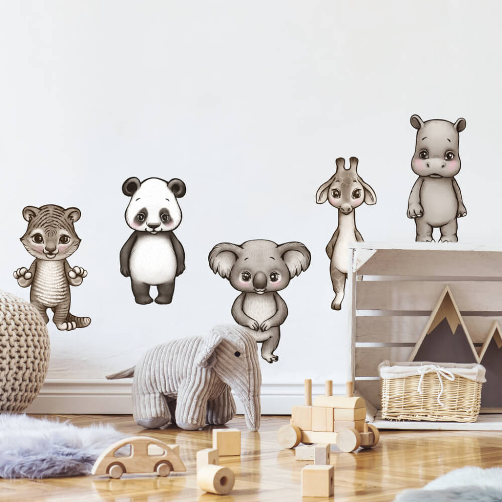 Adorable animals in earthy shades and Scandinavian style
