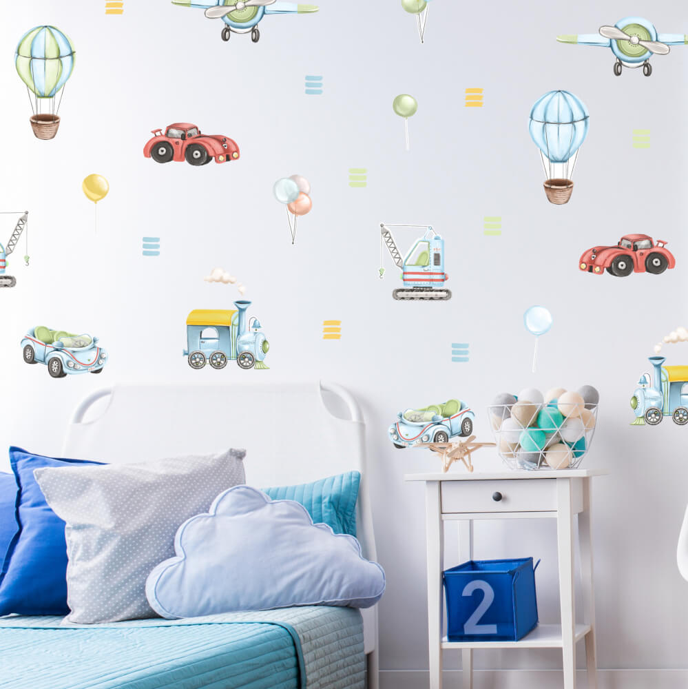 Aquarelle wall stickers - Vehicles