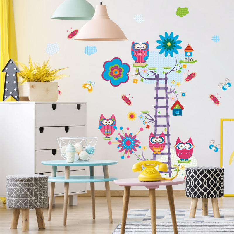 Self-adhesive owl wall stickers