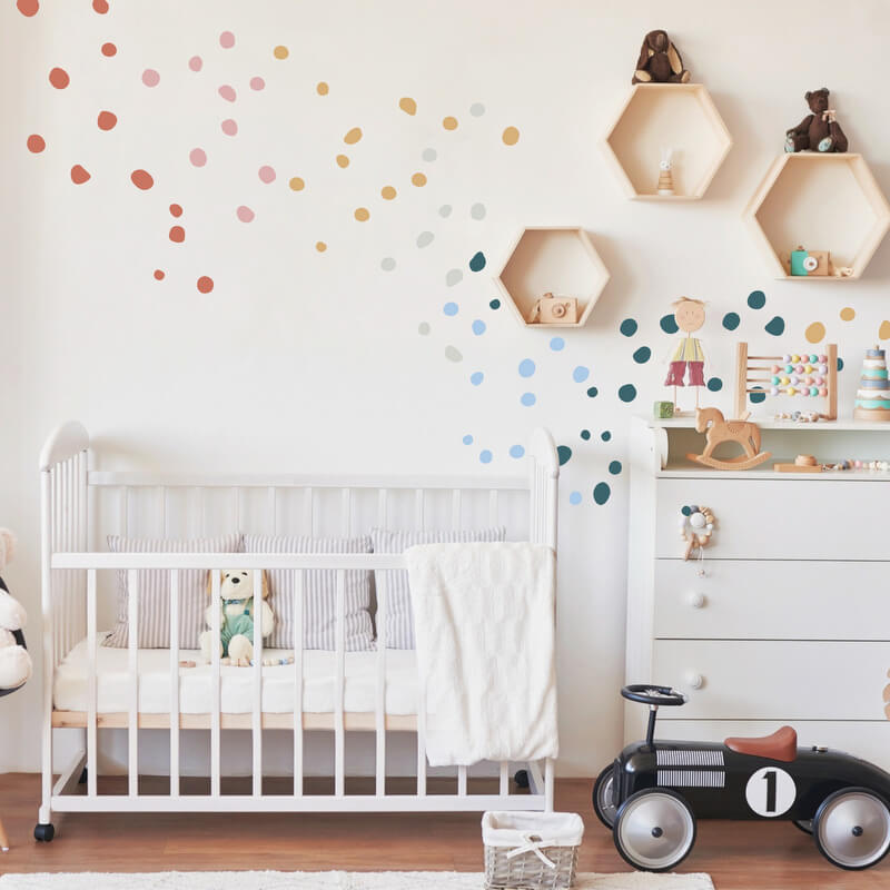 Splotches stickers for the children's room wall