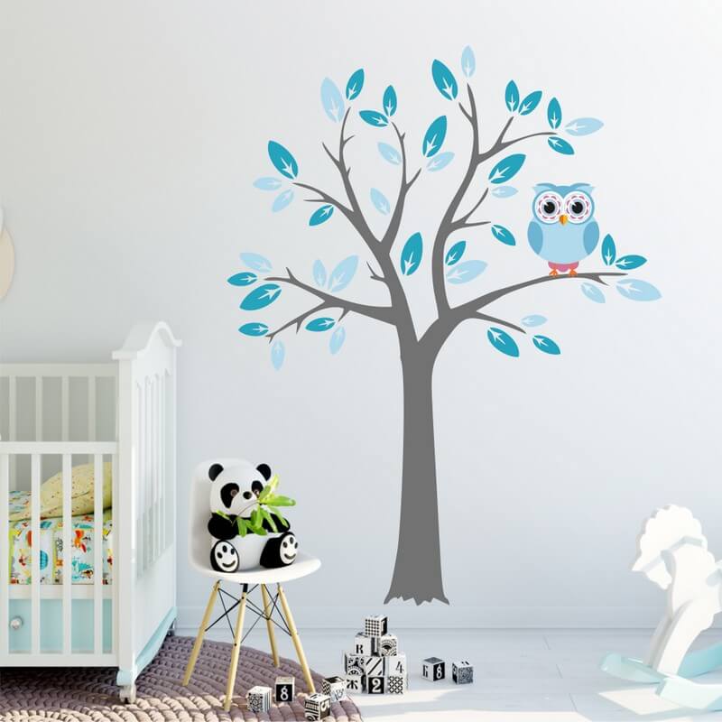Sticker - Tree with a baby owl I.
