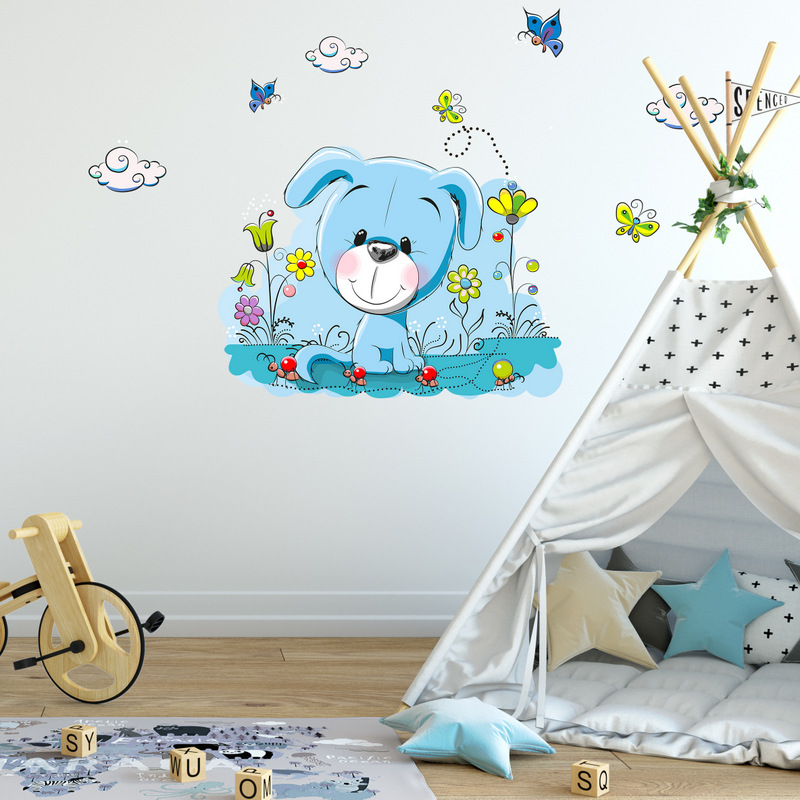 Stickers for a kid's room - Blue dog