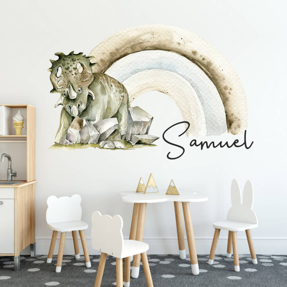 Wall sticker - Dinosaur with child's name