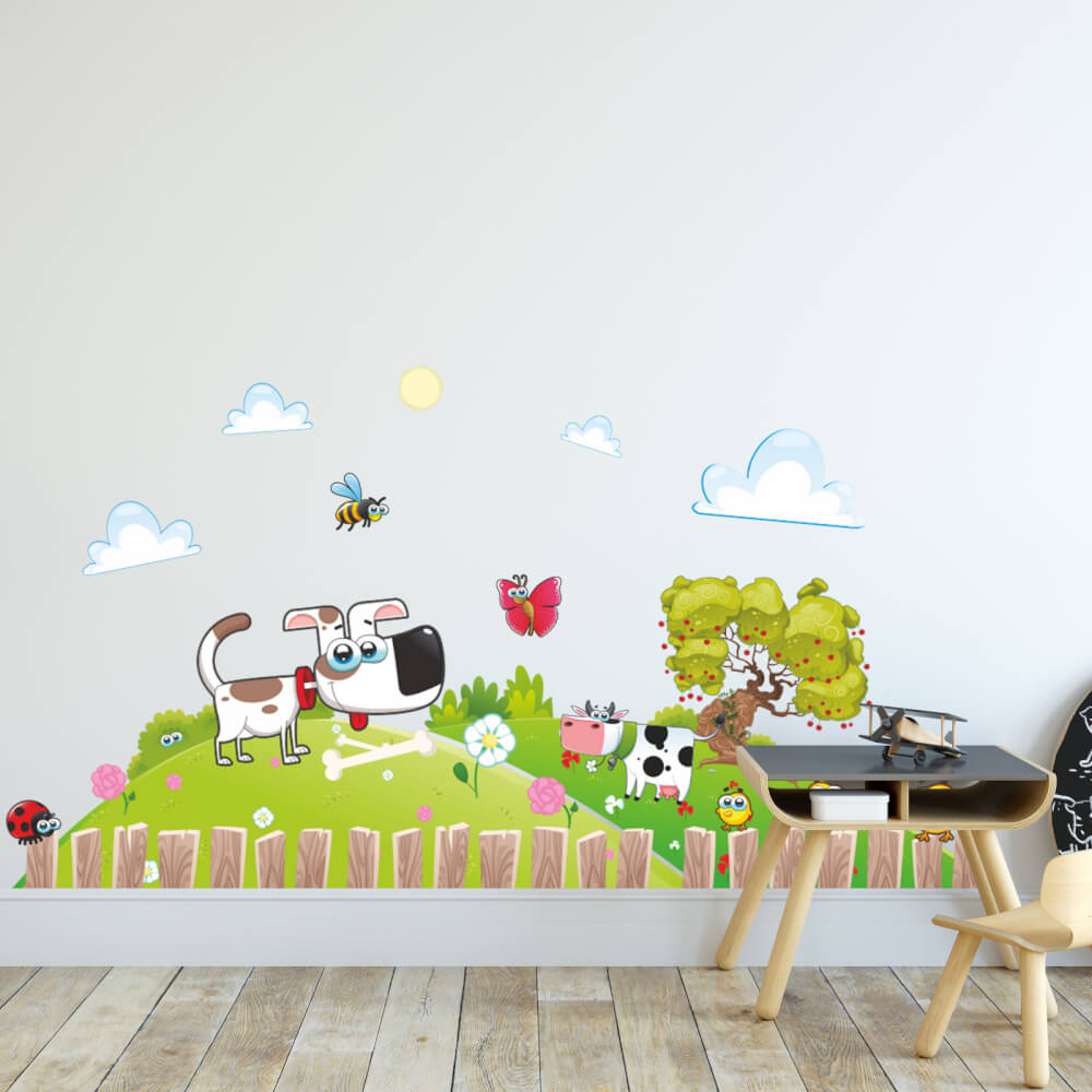 Wall sticker - Dog and a cow