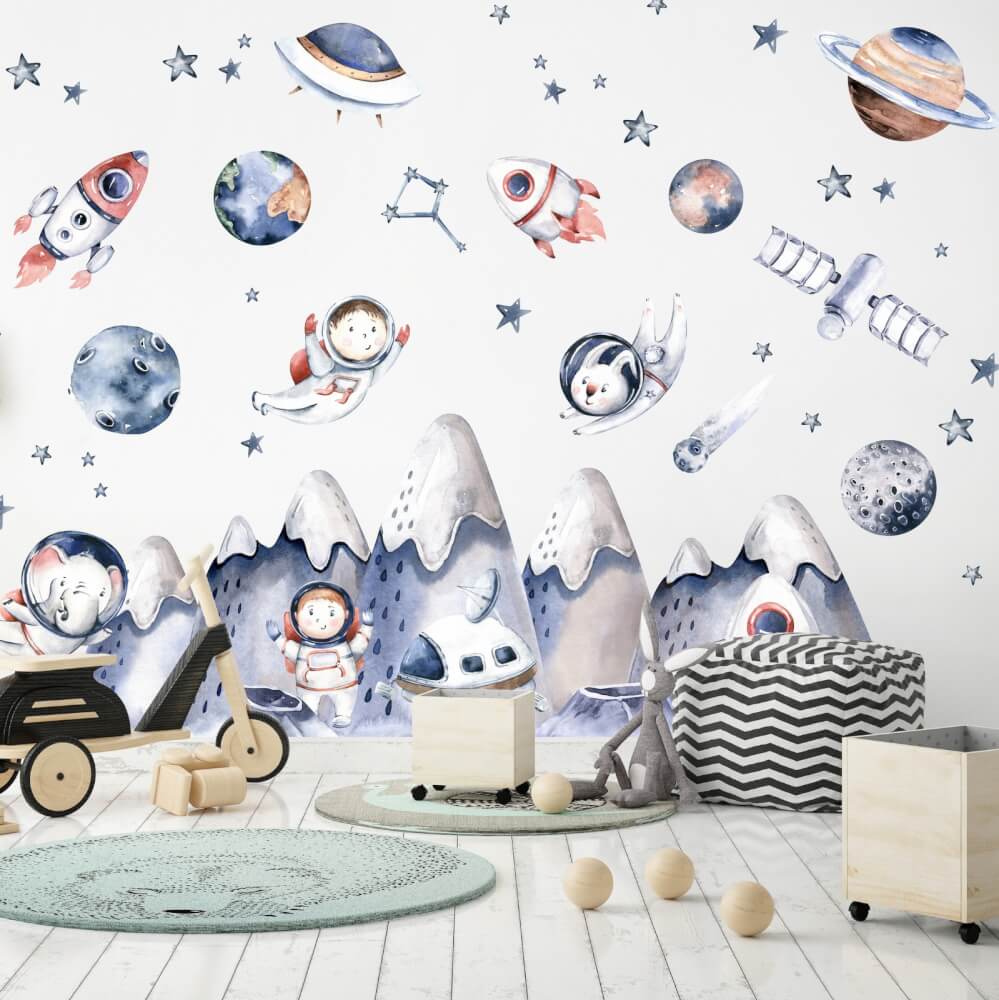 Wall Stickers - Astronauts and Space for Boys