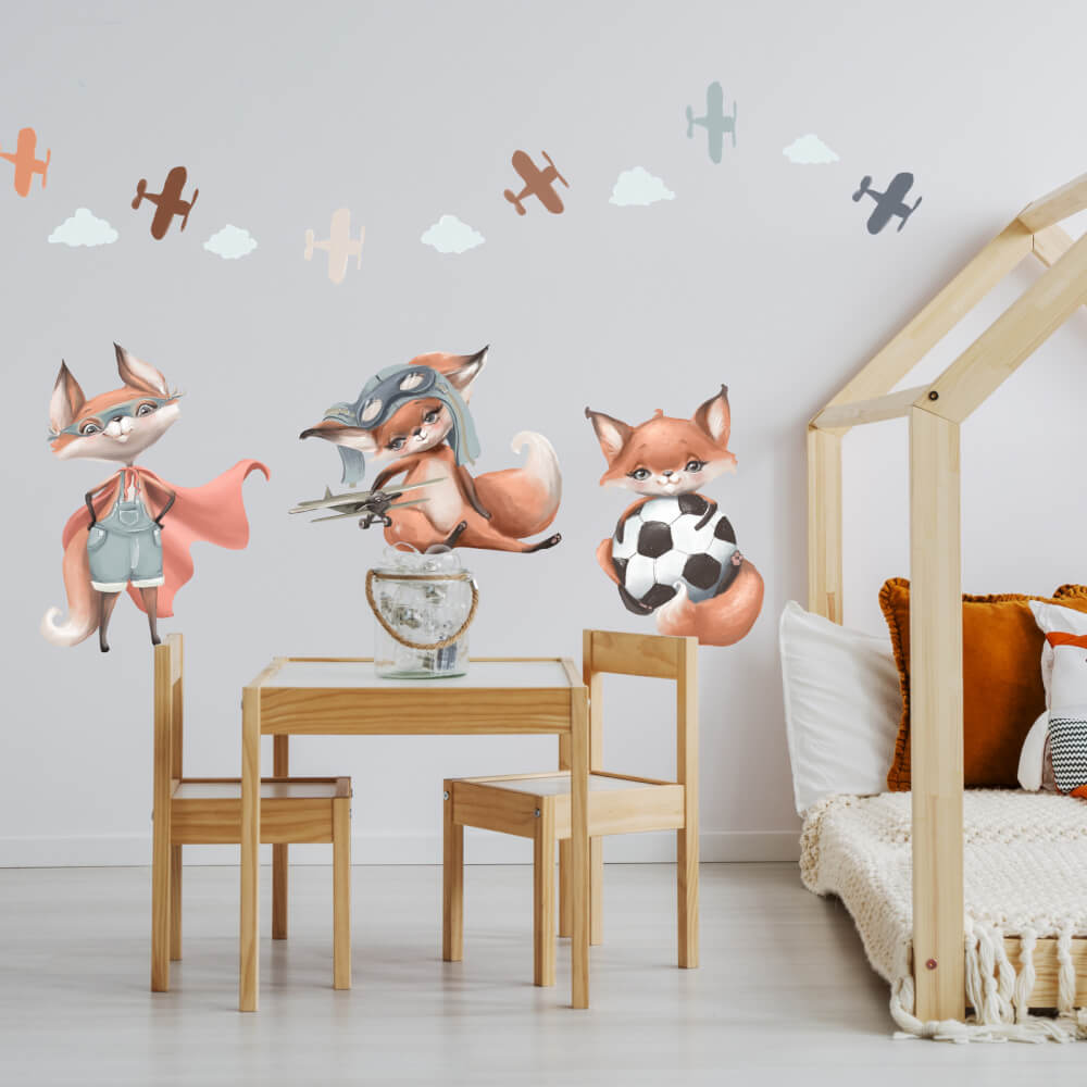 Wall stickers - Courageous foxes