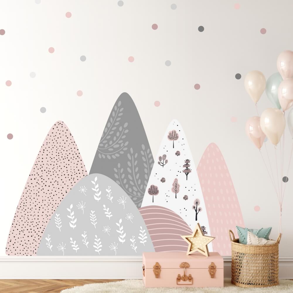 Wall Stickers for Girls - Hills Full of Plants