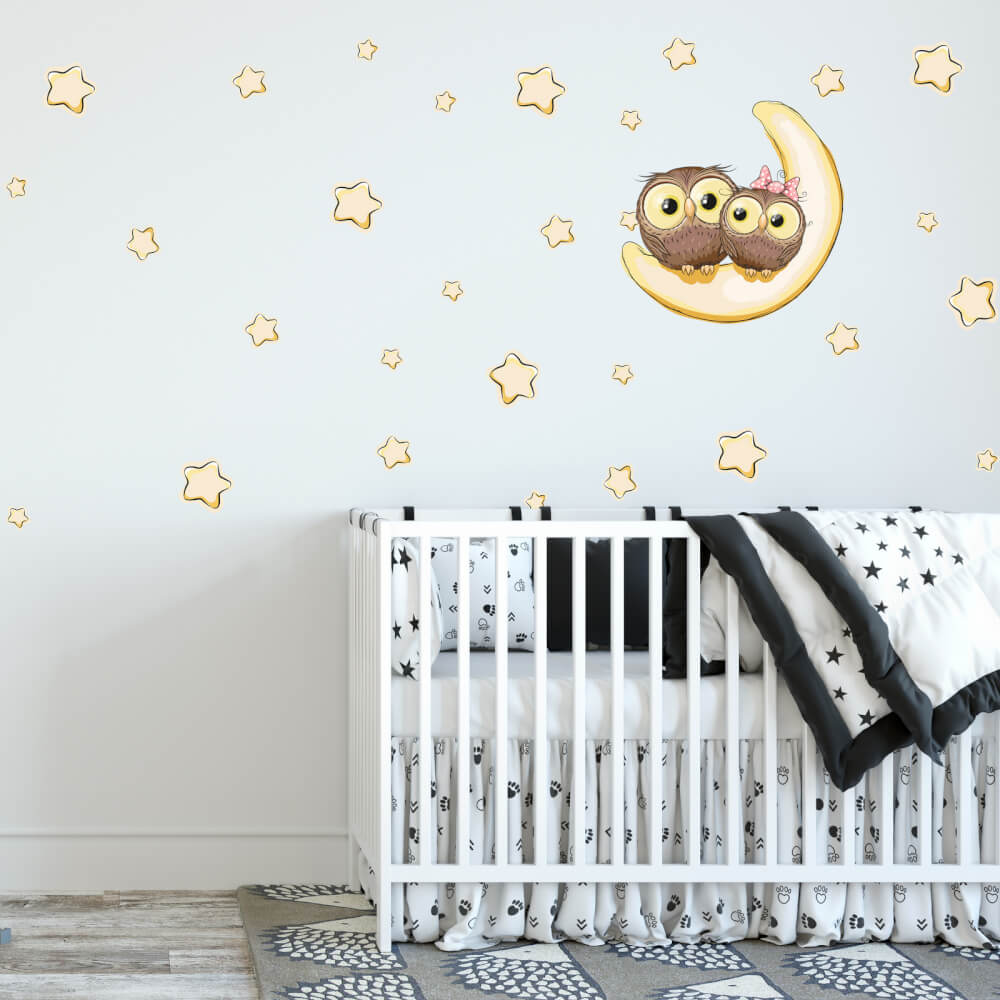 Wall stickers - Moon and owls
