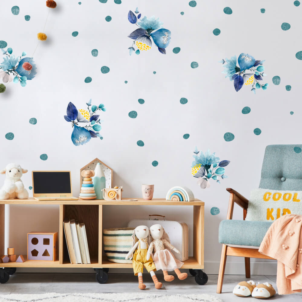 Wall stickers - Spheres and flowers